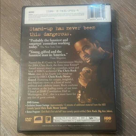 Chris Rock: Never Scared (DVD) + Bonus Special New Factory Sealed - Picture 2 of 2